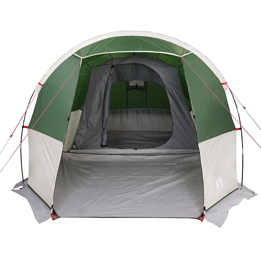 Tenda da Campeggio a Tunnel per 4 Persone-Tenda per Escursionismo Verde Impermeabile 653831