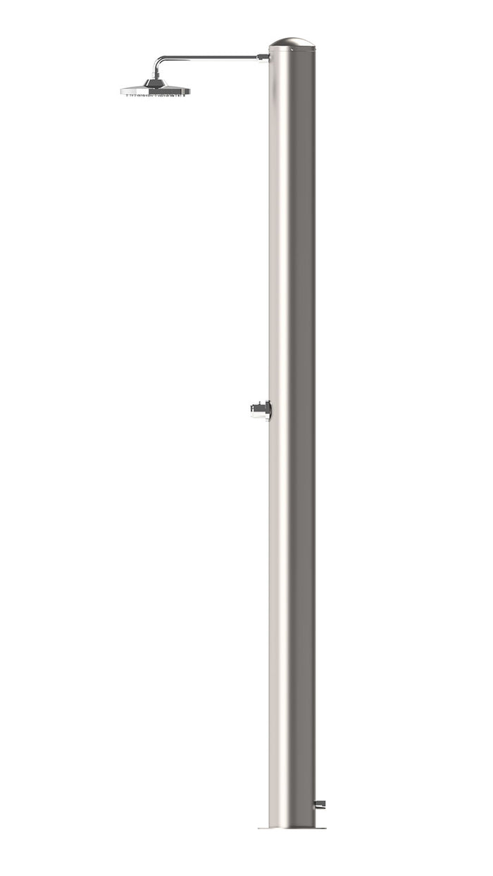 Doccia Solare da Giardino 28 L Soffione Eco Rain e Miscelatore Temporizzato Tevere TX Satinato