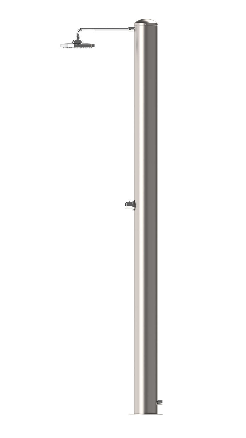 Doccia Solare da Giardino 28 L Soffione Eco Rain e Miscelatore Temporizzato Tevere TX Satinato