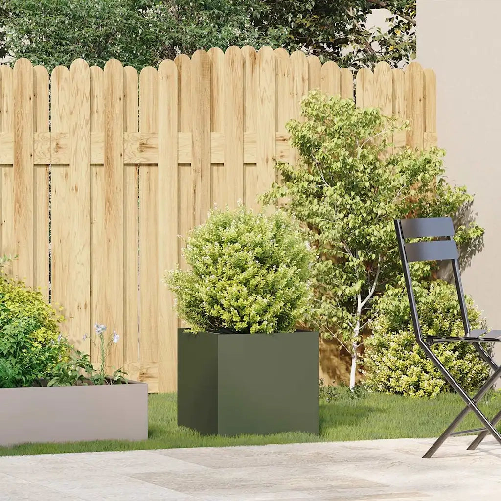 Fioriera Verde Oliva 40x40x40 cm in Acciaio Laminato a Freddo 860664