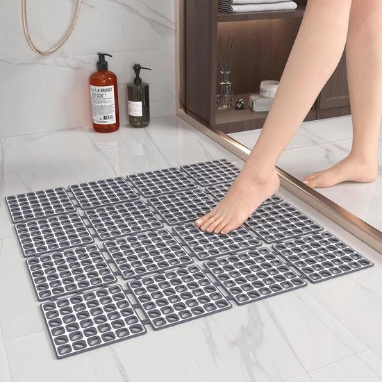 Matte antiscivolo 60 × 60 cm – Ideale per anziani e disabili, antifungino, asciuga velocemente e facile da pulire