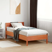 Giroletto con Testiera Marrone Cera 90x200 cm Massello Pinocod mxl 86919