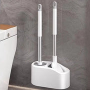 Set di spazzole per la pulizia della toilette senza angoli morti, set di pulizia per la doccia, spazzola per la vasca con manico lungo, montata sulla parete.