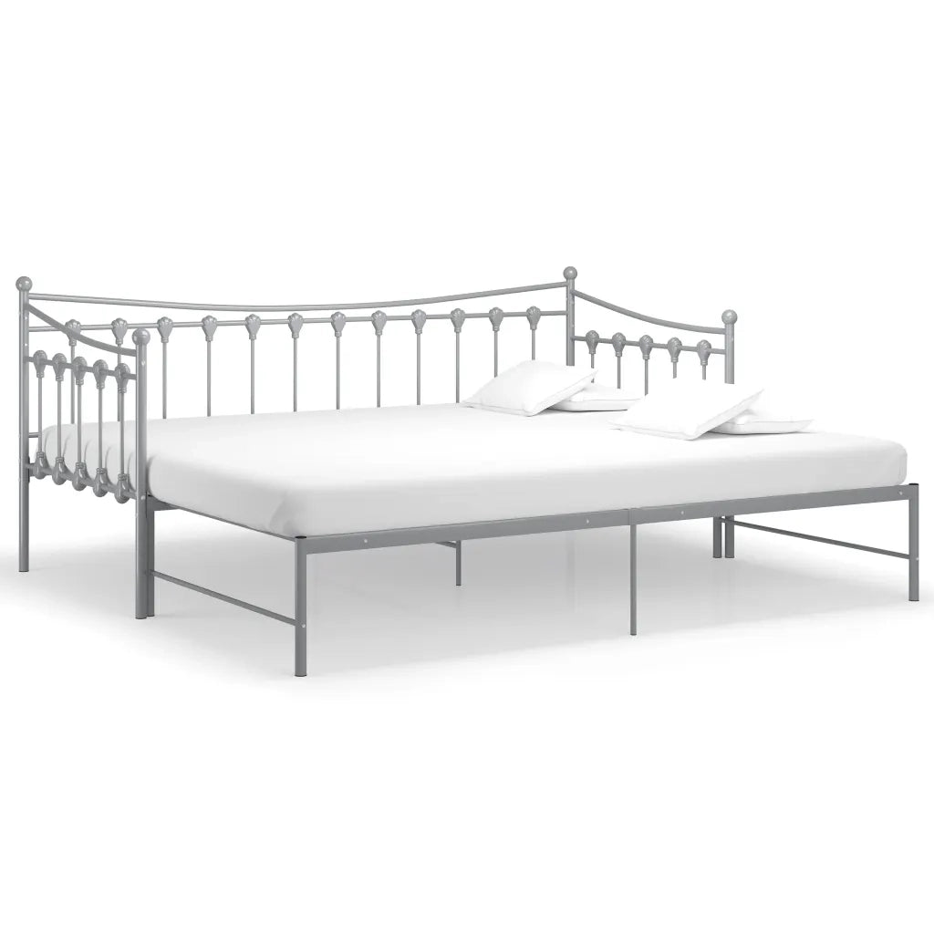 Telaio Divano Letto Estraibile Grigio in Metallo 90x200 cm 324760