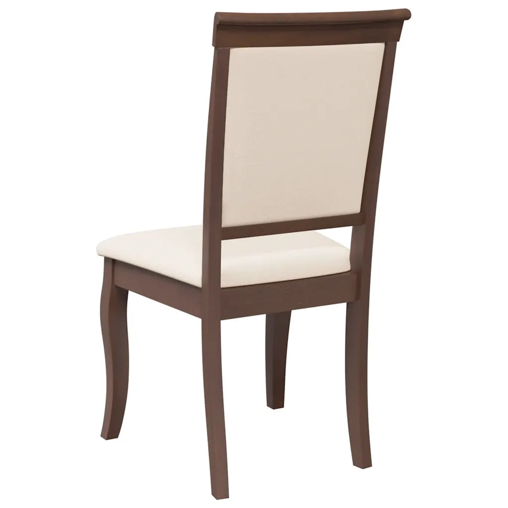 vidaXL Sedie da Pranzo con Cuscini 2pz Marrone Legno Massello di Hevea