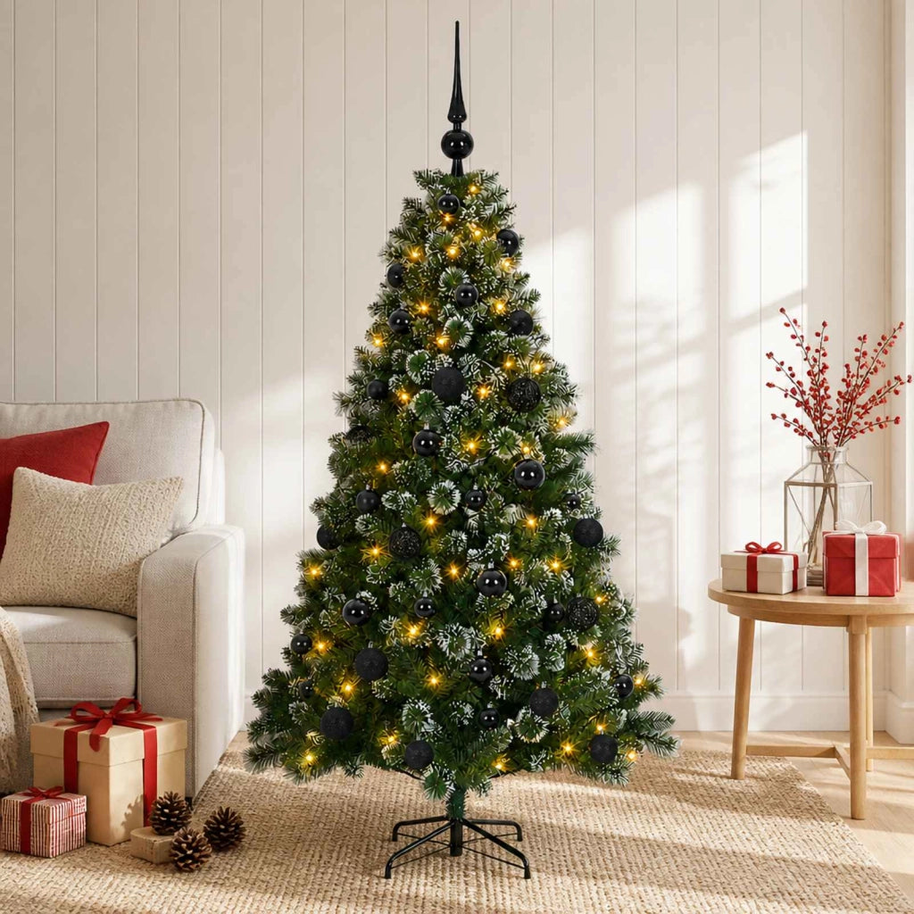 Albero di Natale artificiale con palline 150 cm 150 LED 3461251