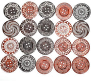 Chiodi decorativi 4 fori legno - 20 pezzi misti - chiodi rotondi - chiodi decorativi - accessori di abbigliamento - materiale di alta qualità