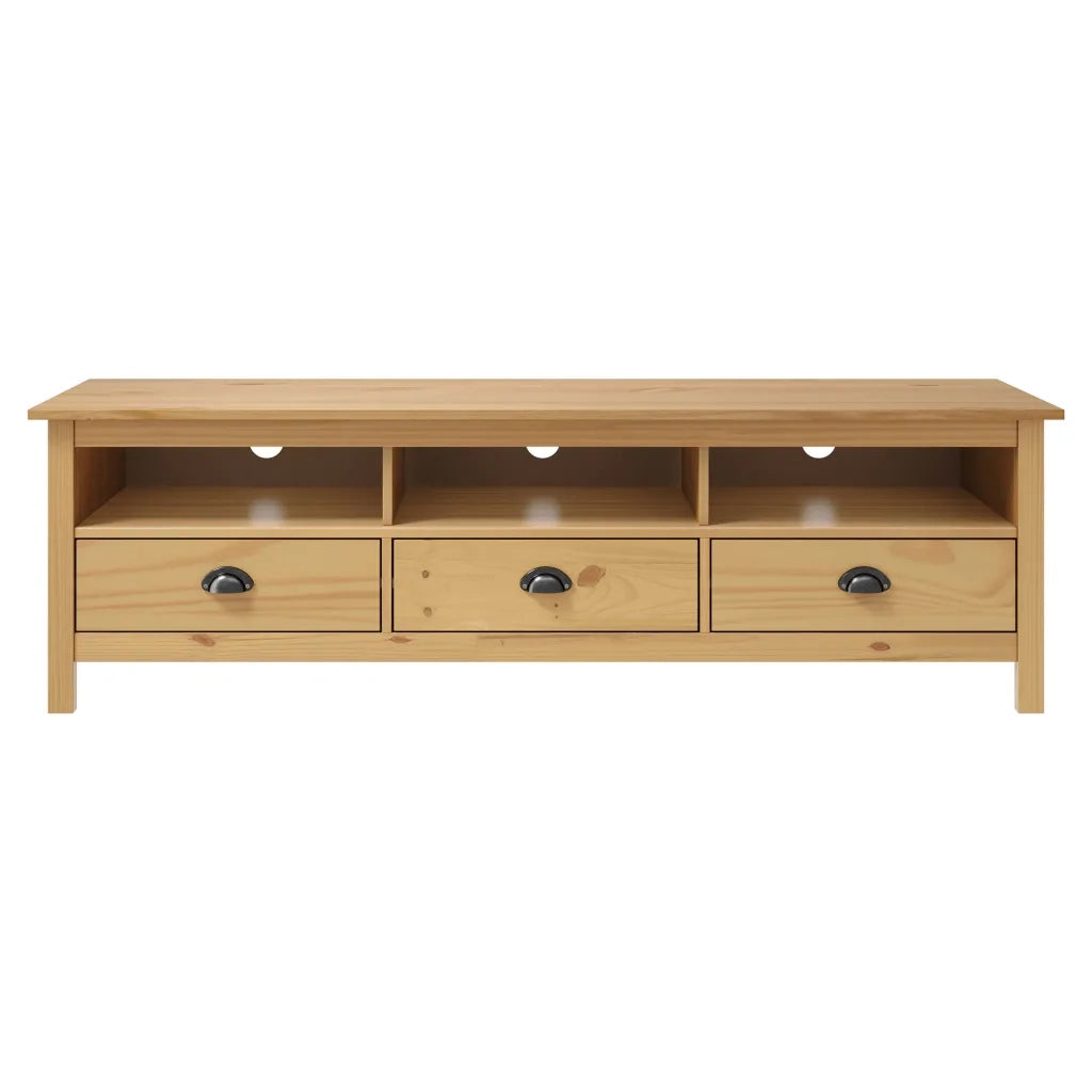 Mobile Porta TV Hill Marrone ambra 158x40x47cm Legno Pino 288927