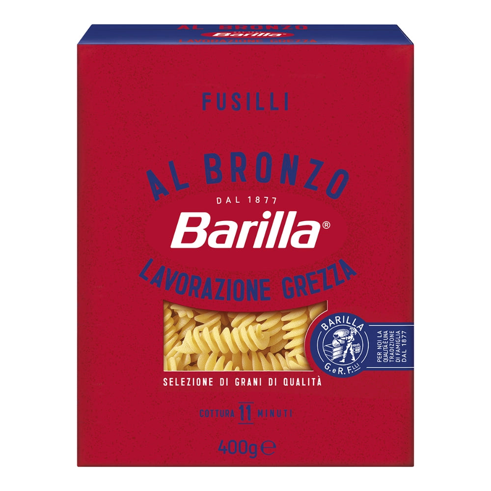 Barilla fusilli pasta trafilata al bronzo confezione da 400 grammi