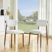 Set 2 Sedie da Pranzo Imbottite con Schienale Curvo ¨C Xylo ¨C Tessuto, Senza Braccioli, Design Moderno