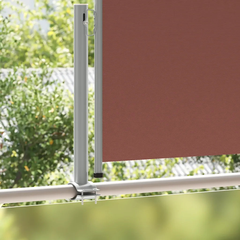 Tenda Laterale Retrattile per Patio-Tenda parasole per balcone 120x300 cm Marrone