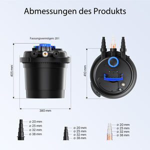 CPF-180 Filtro a pressione per laghetto con UVC da 11 W per 6.000 l