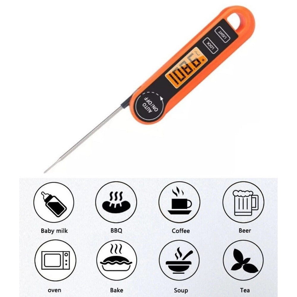 Trade Shop - Termometro Da Cucina Digitale Con Sonda Alimenti Bevande -50° A 300° C Yz6021 -