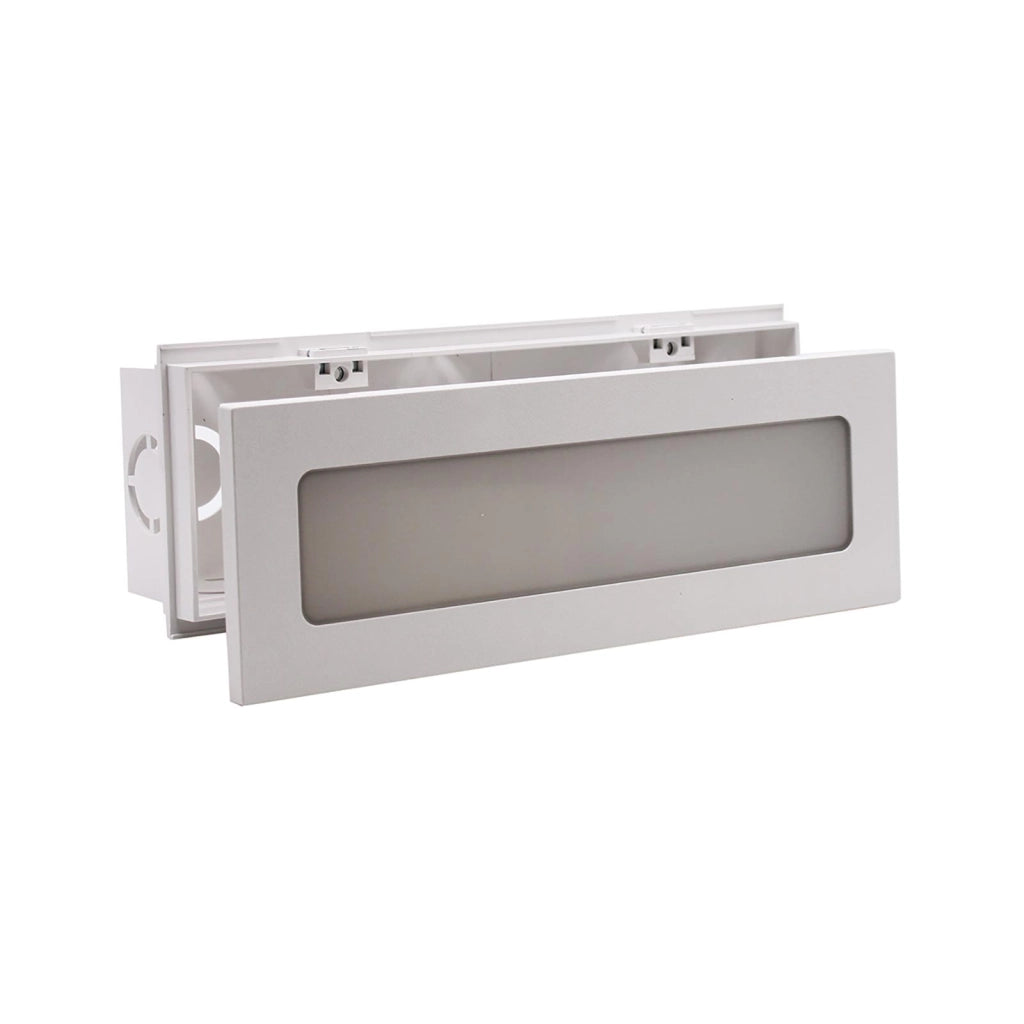 Faretto segnapassi LED 6W CCT incasso rettangolare parete IP65 moderno lampada muro luce viale giardino esterni 230V BIANCO