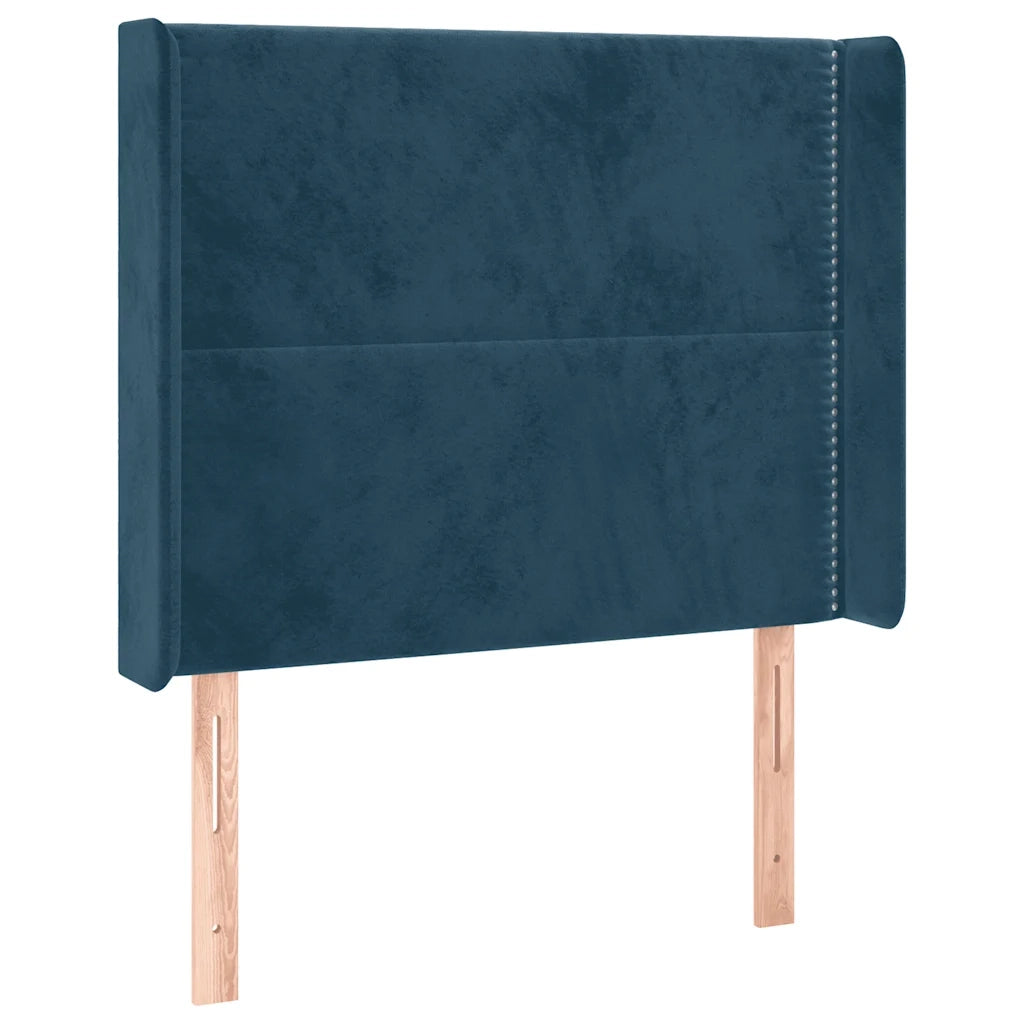 Testiera ad Orecchio Blu Scuro 103x16x118/128 cm in Velluto 3119486