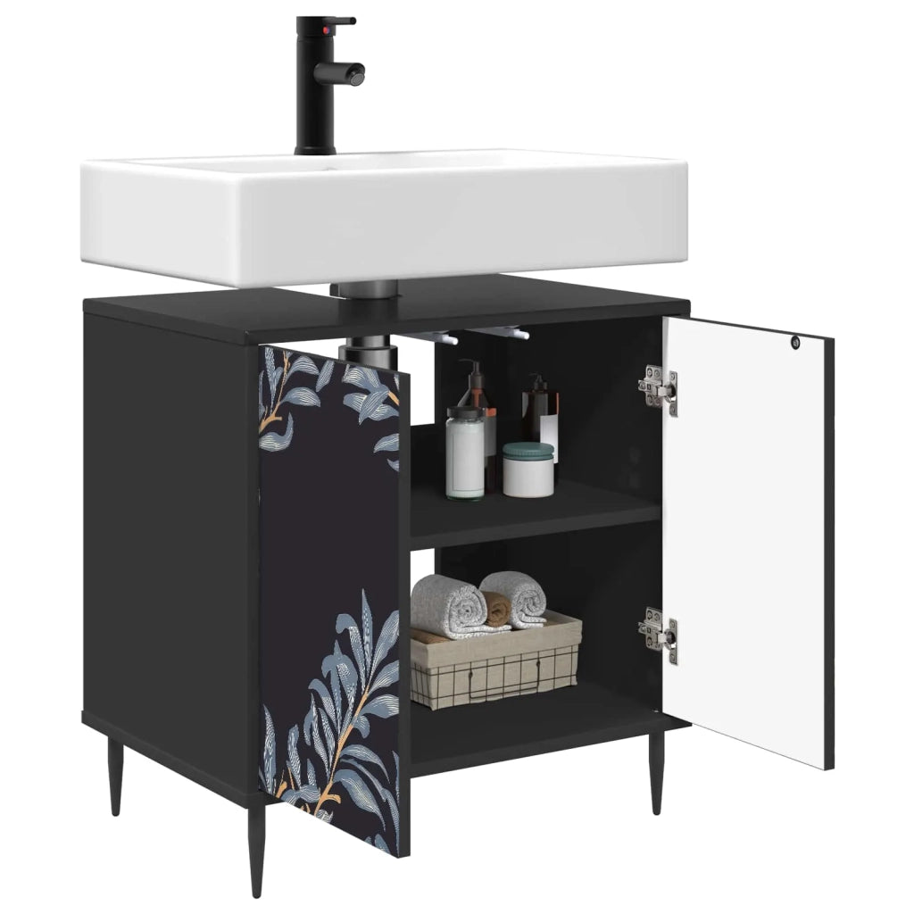Mobile da Bagno DOKKUM Rovere Nero 60 x 40 x 61 cm 8007417