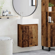 Mobile bagno con rubinetto Legno antico 45,5 x 25,5 x 84 cm