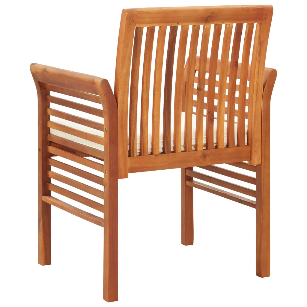 Sedia da Pranzo per Giardino con Cuscino in Massello di Acacia 45964