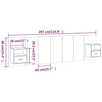 Testiera per Letto con Armadietti in Legno Multistrato Bianco cod mxl 52672