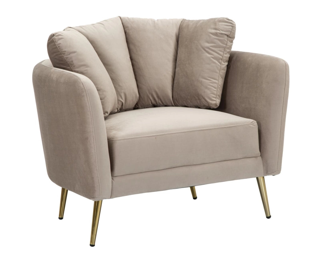 Poltrona Kiev 88x74x77 cm in Poliestere GREY/Oro