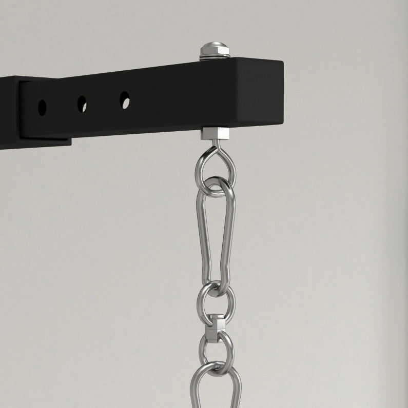 Supporto da parete per sacco da boxe 65 x 12 x 20 cm in acciaio nero regolabile