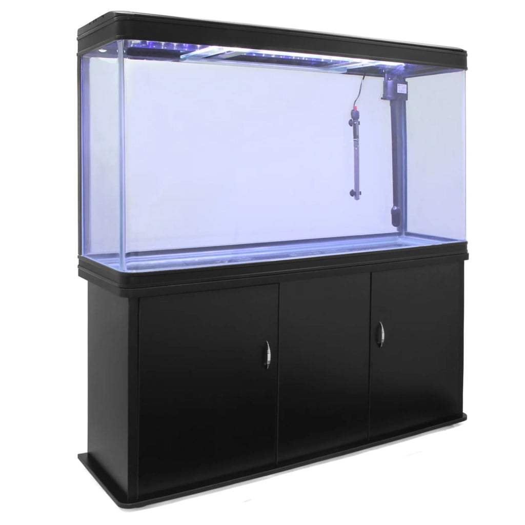 Acquario Grande per Ufficio, Casa e Reception 300 Litri Armadietto Nero