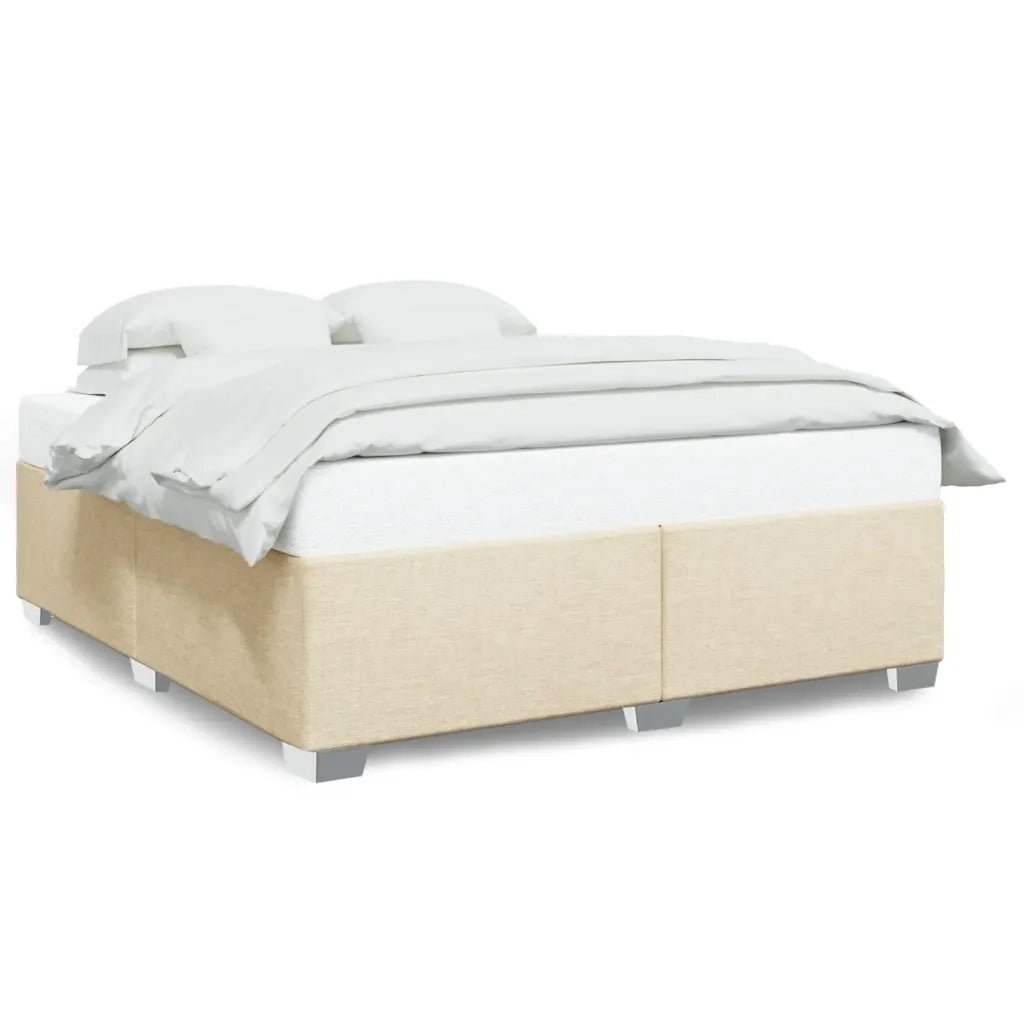vidaXL Giroletto senza Materasso Crema 180x200 cm in Tessuto