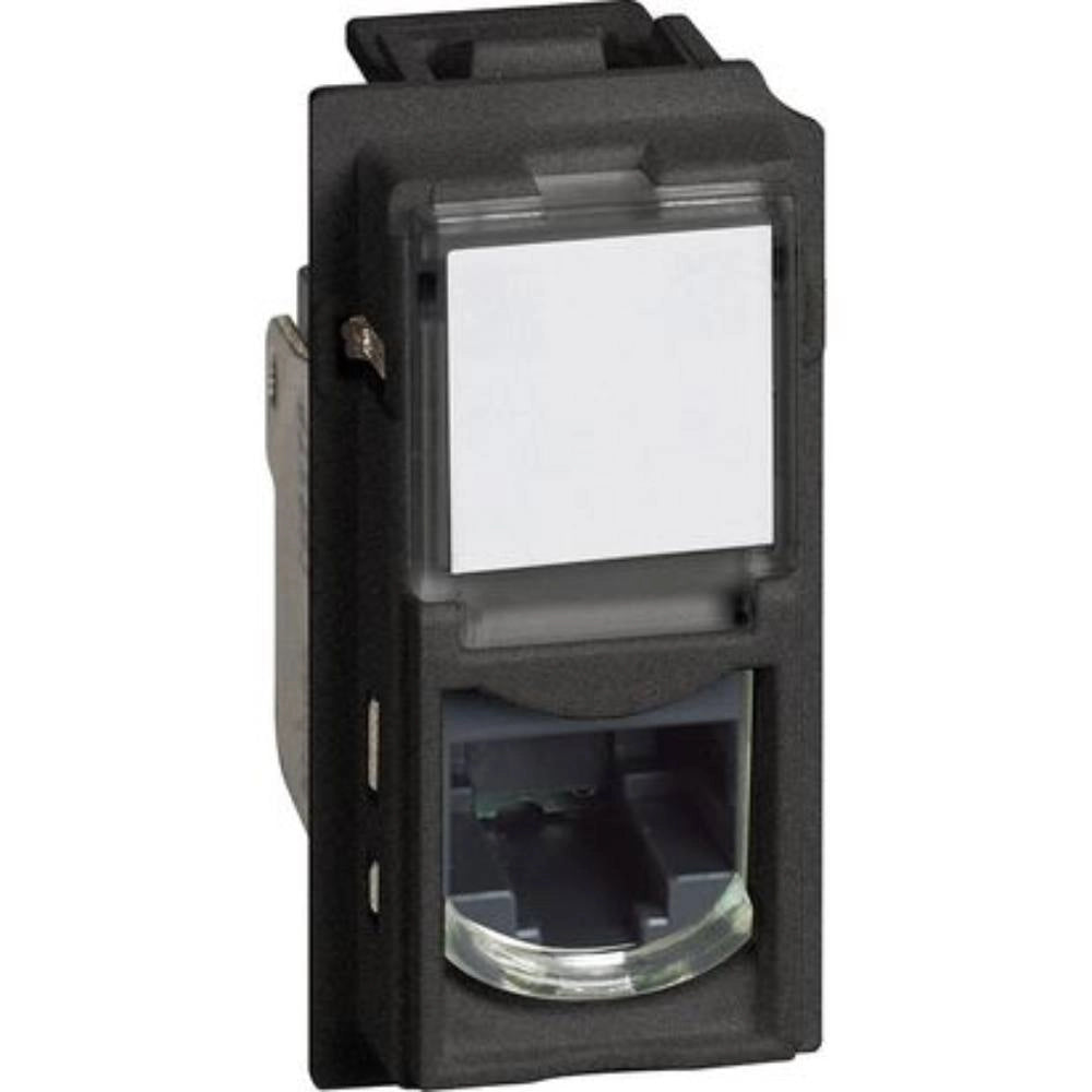 Bticino living now connettore rj45 categoria 5e utp 1 modulo toolless *** colore nero, confezione 1