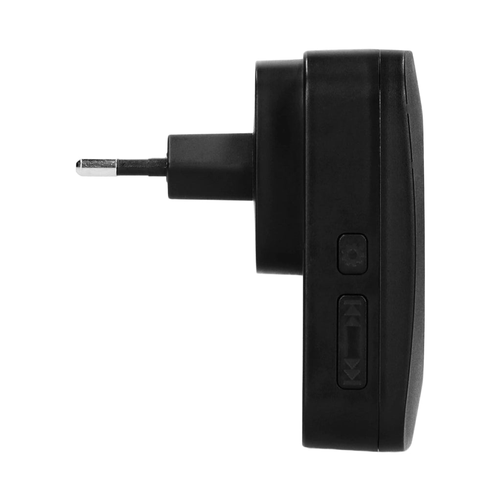 Campanello Senza Fili Cinetico Impermeabile IP44 Portata Fino a 200 metri Nero Alecto