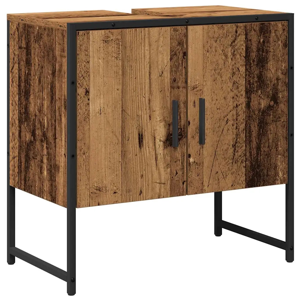 Set di mobili per il bagno 2 pcs Marrone Legno multistrato 3334327