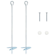 Ancora per Terra 2 pz Argento ?10 x 50 cm Metallo Galvanizzato CFW6058899