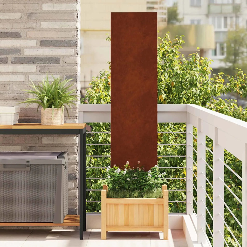 Schermo per privacy in giardino Traforo Ruggine 32 x 140 cm 876223