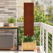 Schermo per privacy in giardino Traforo Ruggine 32 x 140 cm 876223