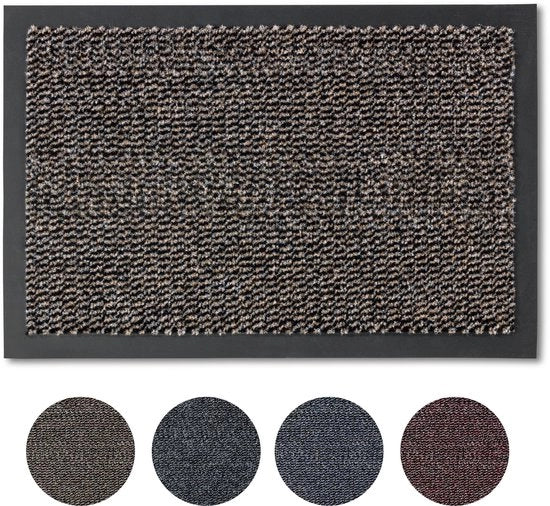 Matte da ingresso 60x80 cm per interni - tappeto da ingresso veloce asciugamento - tappeto da ingresso antiscivolo marrone - tappeto da ingresso semplice