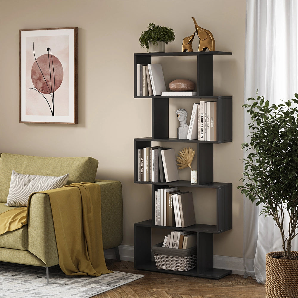 Vicco Divisorio per ambienti Nero 70 x 164.1 cm 5 scomparti