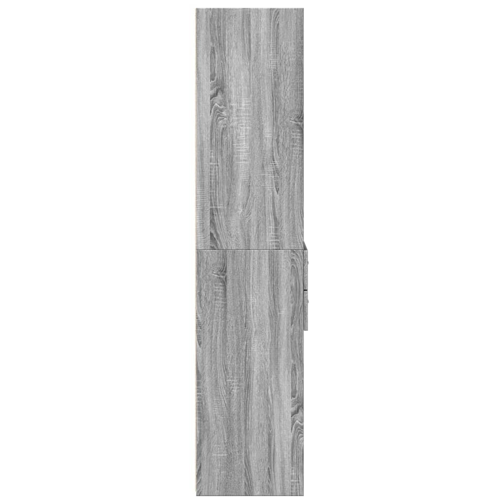 Buffet credenza cassettiera armadio mobile contenitore organizer cucina soggiorno salotto rovere Sonoma alto 50 x 42,5 x 185 cm legno ingegnerizzato grigio 02_0035373