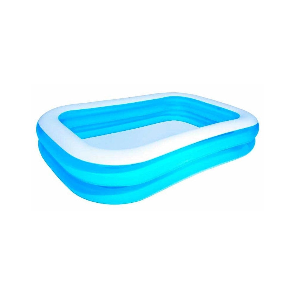 Trade Shop - Piscina Gonfiabile Baby Bambino 3 Anelli Gioco Acqua Family 269 X 175 Cm -