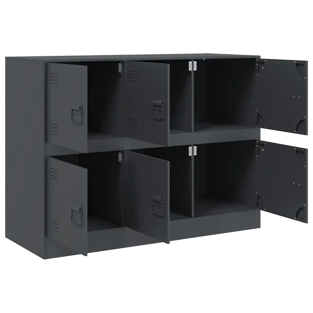 Credenza-Buffet-Armadio da cucina Antracite 99x39x73 cm in Acciaio 180420