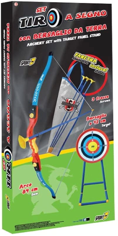 Sport1 Arco e frecce per Bambini Arco con frecce per Bambini Arco frecce Bambini con Bersaglio da Terra Piedistallo, 3 F