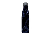 Borraccia Termica Marmo 500ml Bottiglia Acqua Thermos Caffè Bevande Calde Acciaio - Borraccia - Nero