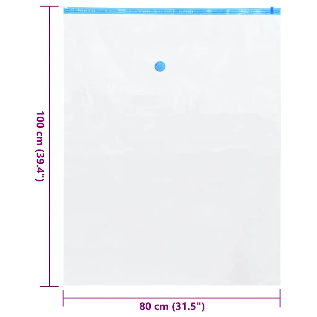 Sacchetti per Stoccaggio 5 pz Trasparente e Blu 100 x 80 cm CFW9236833