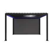 Pergola 3x4m elettrica in alluminio led + tenda 4m, antracite