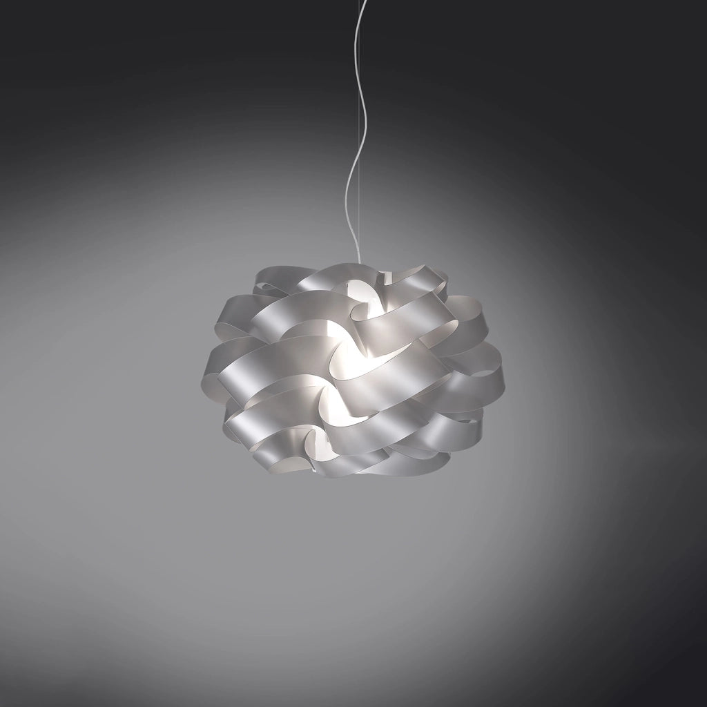 Sospensione Da Esterno Moderna Cloud Polilux ® Argento 1 Luce E27 D40Cm