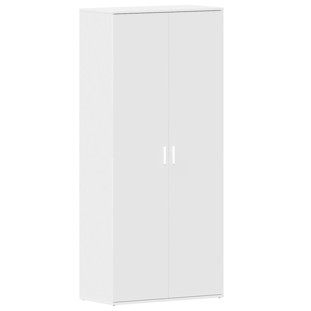 Armadio per Scarpe Bianco 80x39x180 cm Legno Ingegnerizzato