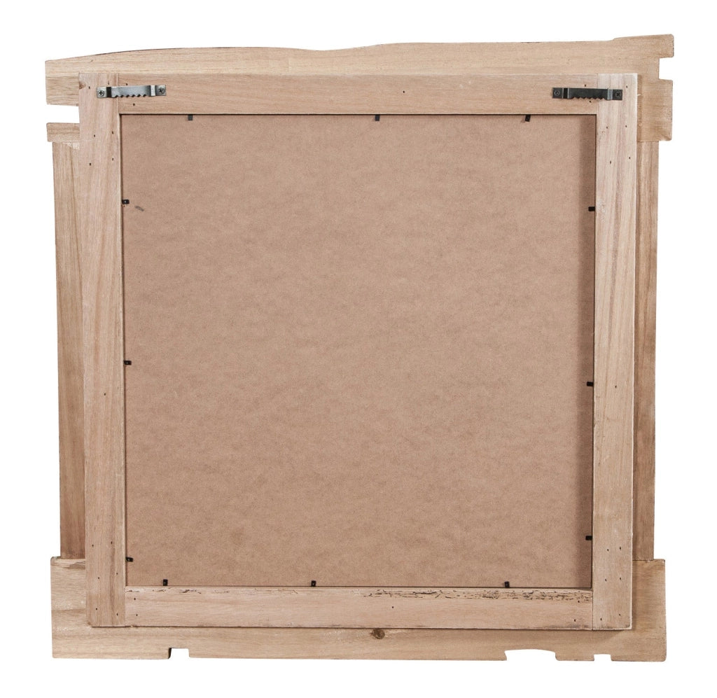 Biscottini Specchio da parete in legno massello L60xPR3,5xH60 cm. effetto antico dipinto