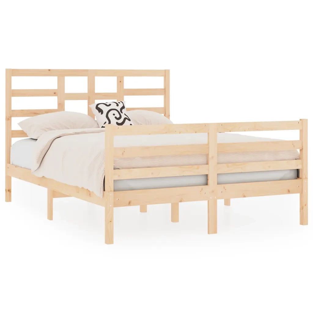 Giroletto-Struttura Letto in Legno Massello 140x190 cm 897832