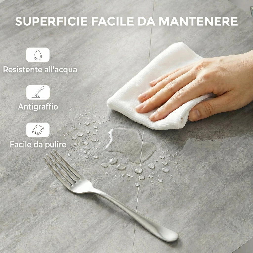 Tavolo Pieghevole Allungabile ¨C Minimal ¨C Grigio Cemento 120x80x75 cm