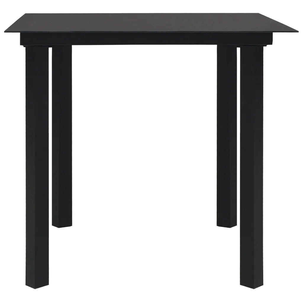 Set da Pranzo da Giardino 3 pz in Rattan PVC Nero 3058283
