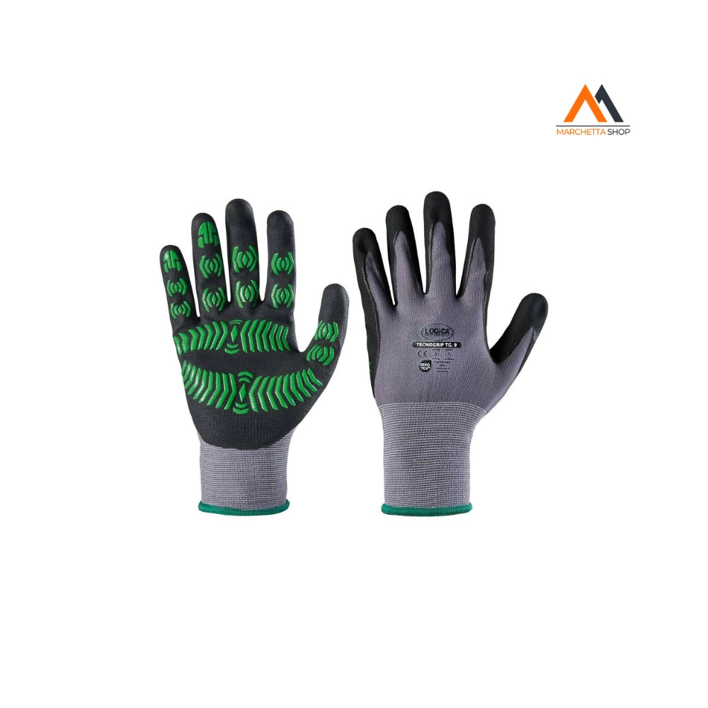 GUANTO NYLON/SPANDEX SPALMATO SCHIUMA NITRILE COLORE: VERDE, TAGLIA: 11