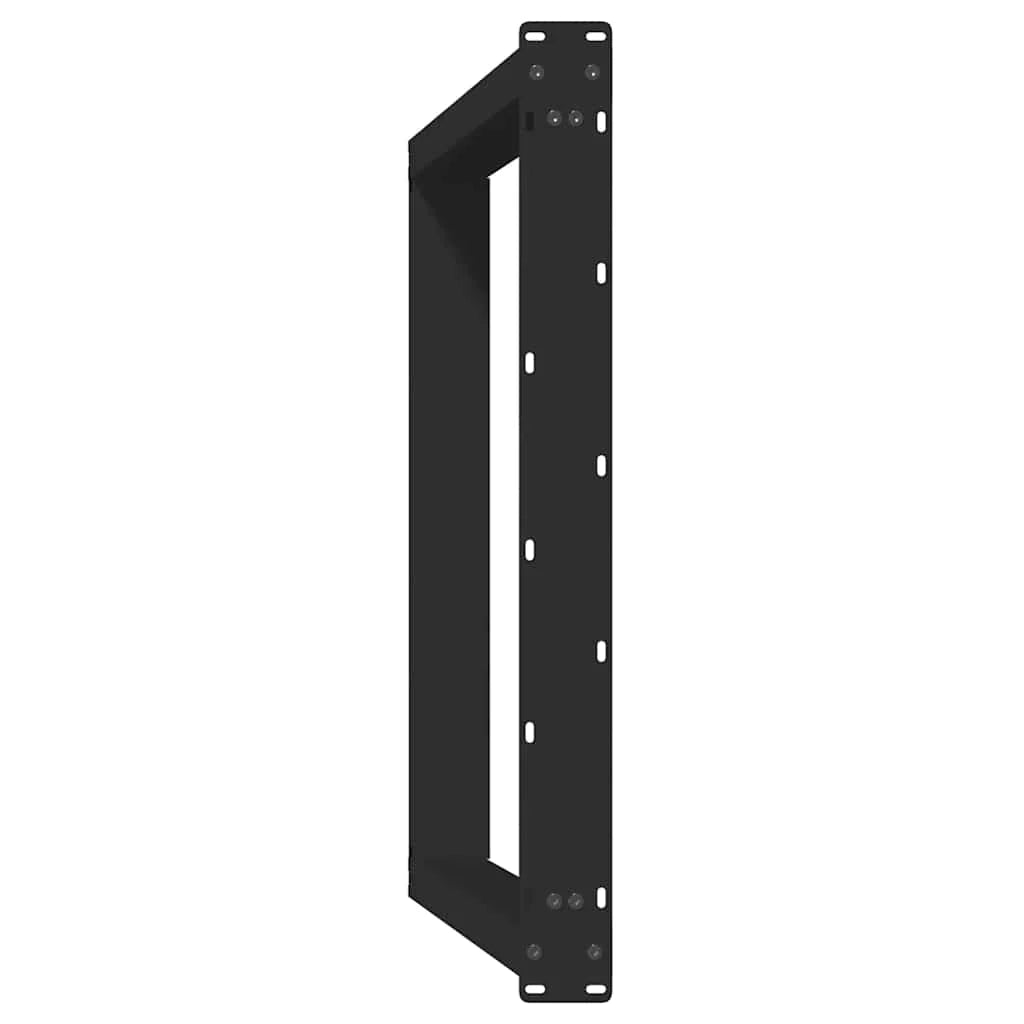 Set di 2 gambe per tavolo regolabili a forma di U 100 x 72-73 cm design moderno per tavolo da ufficio acciaio nero 02_0057084